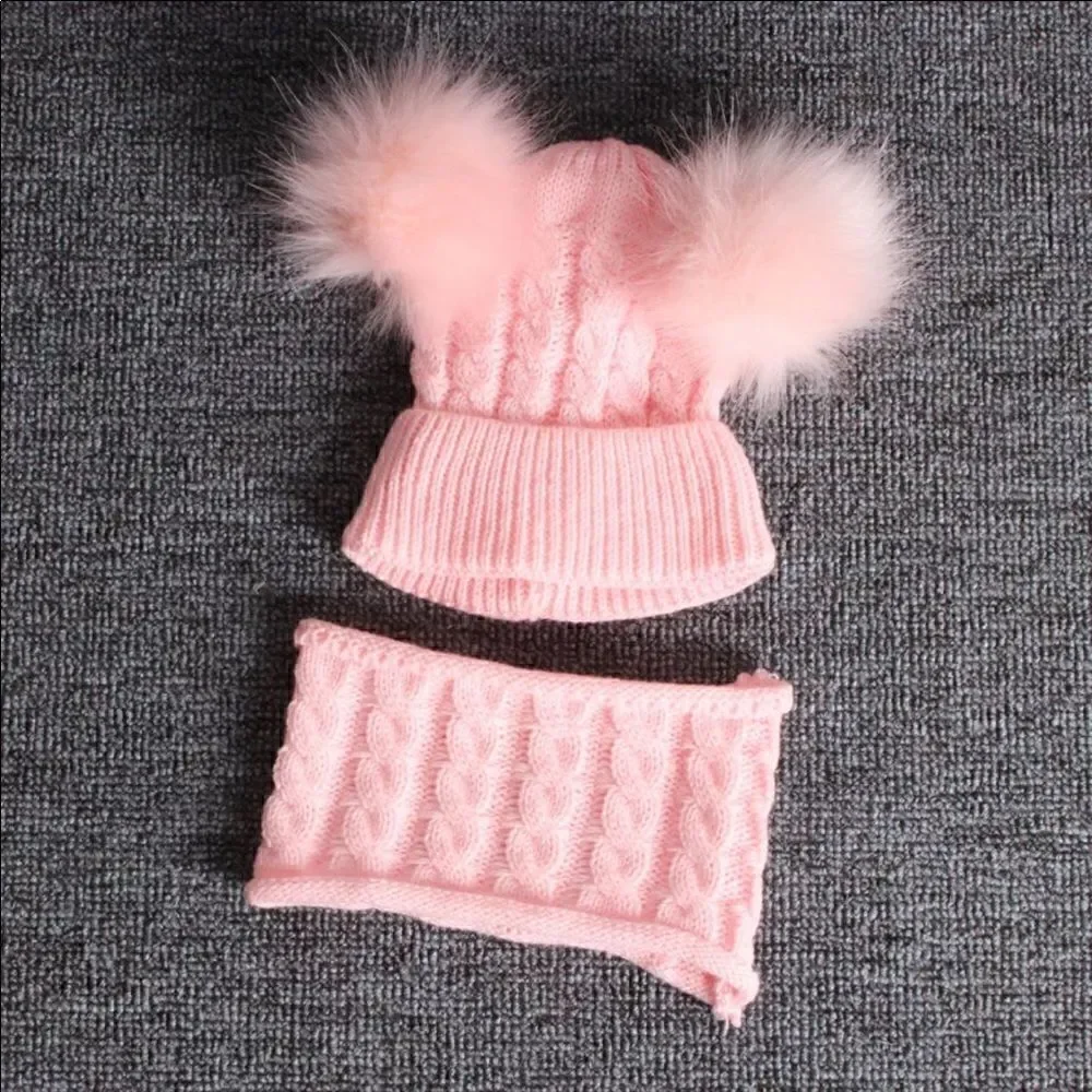 Brand New Winter Girls Hat Scarf Set